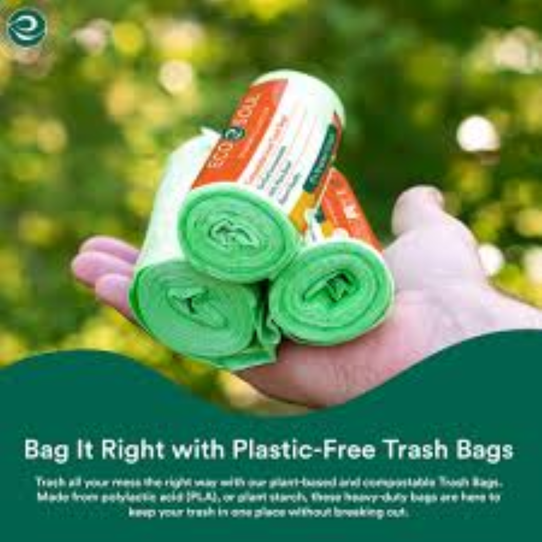 ECOSOUL COMPOSTABLE TRASH BAGS 19''X21'' 20PCS